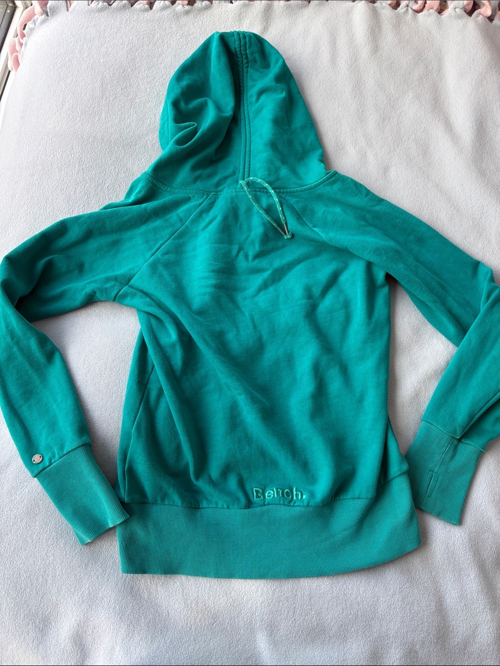 Bench Teal Half-Zip Hooded Pullover - Picture 10 of 12